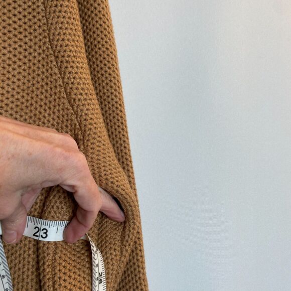 Tommy Hilfiger Tan Knit Sweater Pima-Cotton Merino-Wool Shawl-Collar Mens XL - Picture 7 of 10